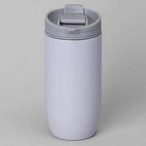 Термокружка AGNESS «Хороший день» 450 мл — вакуумная нерж. сталь 18/10, медная изоляция, герметичная крышка One-Touch