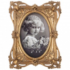Элегантная фоторамка в стиле Рококо, 16,5x2,5x21,2 см, 1 шт.