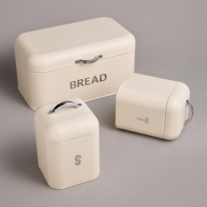 Хлебница с 2 банками для сыпучих продуктов 30x19,5x15,5 см, диаметр банок 11,5 см, высота 16,5 см, 1 шт.