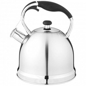 Чайник AGNESS SteelThermo 3L со свистком и индукционным многослойным дном, нержавеющая сталь, 1 шт.
