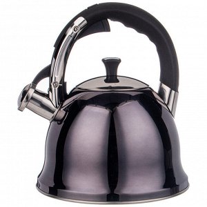 Чайник AGNESS ThermoSteel 3.0 л со свистком — премиум нержавеющая сталь, термоаккумулирующее дно, индукция, 1 шт.