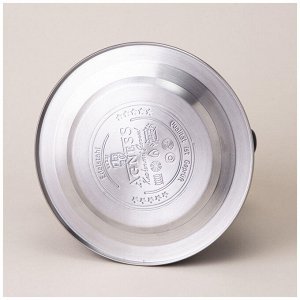 Чайник AGNESS Tudor Pro 2,8 л с термоаккумулирующим дном, встроенным термометром и индукцией, нержавеющая сталь, со свистком, 1 шт.