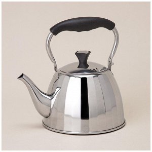 Заварочный чайник AGNESS Premium Steel 1 л с термокапсульным дном и складной ручкой, 1 шт.