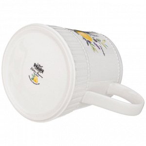 Фарфоровый чайник LEFARD "Kitchen Passions" 1 л с рельефным дизайном и ярким декором – лимоны, лаванда, оливки, овощи, 1 шт.
