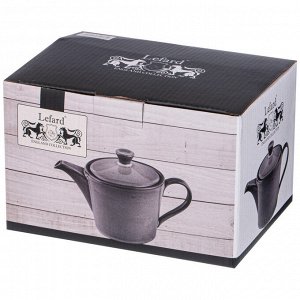 Чайник из высокотемпературного фарфора LEFARD GRAPHITE, 800 мл, с реактивной глазурью и уникальным графитовым оттенком, 1 шт.