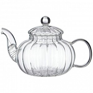 Заварочный чайник Crystal Brew 600 мл из жаропрочного стекла с фильтром из нержавеющей стали, 1 шт.