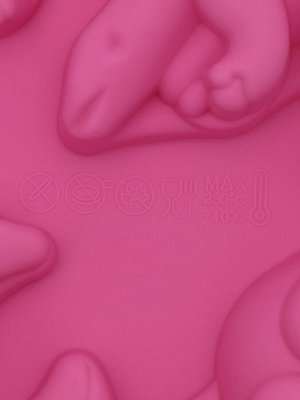 Форма для выпечки Доляна «Животные.Динозавры», силикон, 29x21 см, 6 ячеек (10.4x7.2 см), розовая