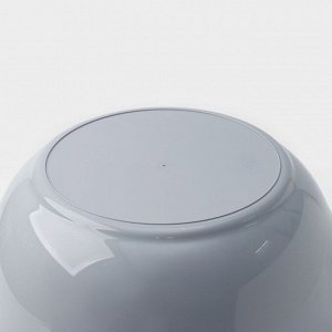 Таз с ручками, 16 л, 44.5x43x21.5 см, круглый, серый