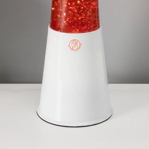 Светильник «Цилиндр» Е14 белая, лава, блёстки 40x11x11 см RISALUX