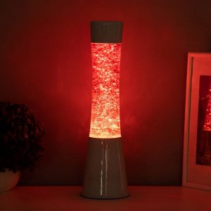 Светильник «Цилиндр» Е14 белая, лава, блёстки 40x11x11 см RISALUX