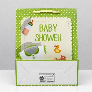 Пакет ламинированный "Baby shower" 26x32x12
