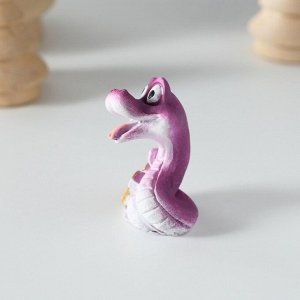Фигурка полистоун «Змейка с подковой», 2.5x2.5x4 см, МИКС