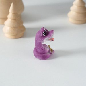 Фигурка полистоун «Змейка с монеткой», 2.5x2.5x4 см, МИКС