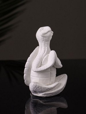 Фигурка гипс «Черепаха в позе лотоса», 8x6 см, натуральный