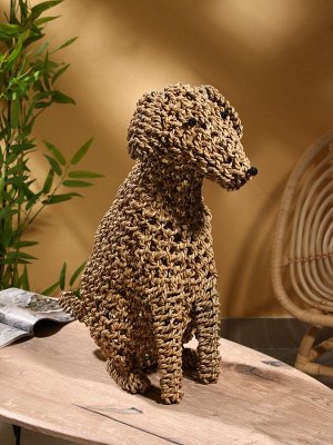 Сувенир плетёный «Собака», 50x28x55 см, сиграсс, светлый