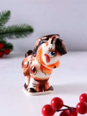 Фигурка фарфор гжель «Конь Лёша», 9x8.5x4 см, цветной