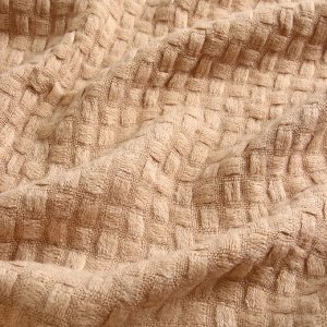 Плед с бахромой SL Home Relief, 130x170 см, бежевый, акрил 100%