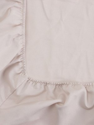 Простыня на резинке SL Home Beige 160*200+30 см , сатин, 140 гр/м2, 100% хлопок