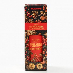 Подарочный набор для приготовления настойки «Рябина на коньяке», набор трав и специй 74 г., бутылка 500 мл., инструкция