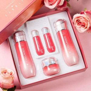 Jigott Набор увлажняющих средств для лица: тонер, эмульсия, крем / Signature Collagen Essential Skin Care 3 Set