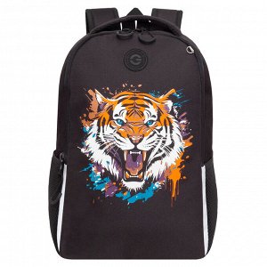 Рюкзак школьный GRIZZLY легкий с жесткой спинкой, двумя отделениями, для мальчика