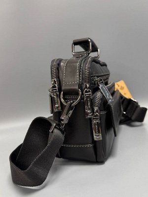 Сумка мужская коричневая натуральная кожа