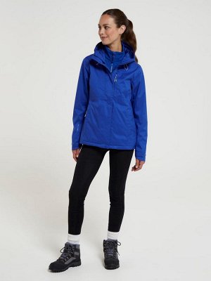 Синяя женская водонепроницаемая куртка 3 в 1 от Mountain Warehouse