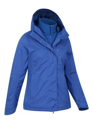 Синяя женская водонепроницаемая куртка 3 в 1 от Mountain Warehouse