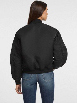 Черная куртка-бомбер GUESS JEANS