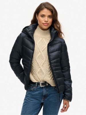 Eclipse Navy - куртка Superdry Fuji Quilt с капюшоном и стеганым узором