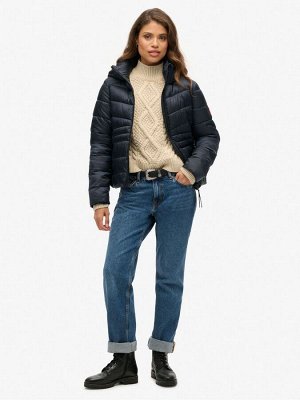 Eclipse Navy - куртка Superdry Fuji Quilt с капюшоном и стеганым узором