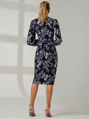 Платье миди с длинными рукавами и цветочным принтом Jolie Moi