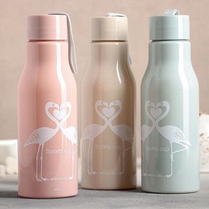 Бутылка пластиковая «Фламинго», 450 мл, цвет МИКС