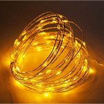 Электрогирлянда нить 50 лампочек L=5 м LED цвет желтый