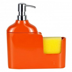 Дозатор для моющих жидкостей 300 мл Veroni, цвет оранжевый 2396038