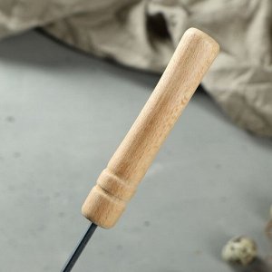 Ложка-шумовка с деревянной ручкой "Пельменная", 30,5 см