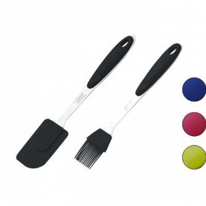 Набор кухонных принадлежностей CALVE, 2 предмета: лопатка, кисточка, цвет МИКС