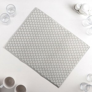 Коврик для сушки посуды Доляна «Дотт», 38x51 см, микрофибра, цвет серый