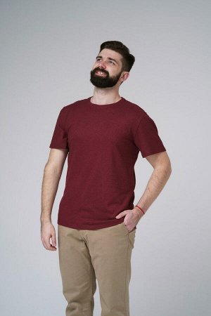 Uzor Wear Мужская бордовая футболка из конопли