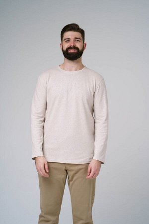 Uzor Wear Мужской бежевый лонгслив из конопли