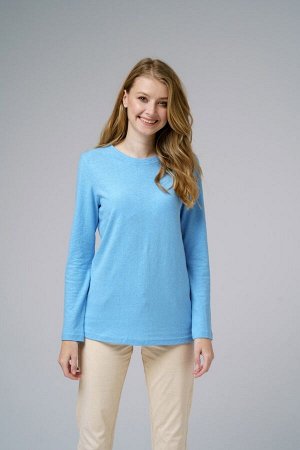 Uzor Wear Женский голубой лонгслив из конопли