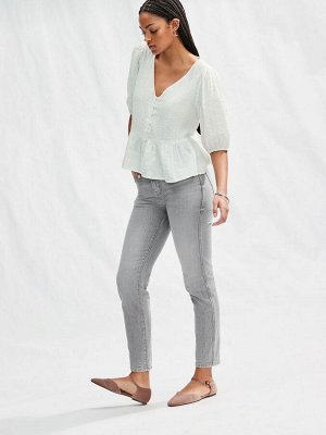Серые джинсы Mom Comfort Stretch