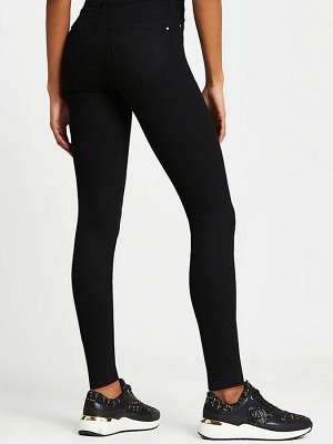 Джинсы-скинни River Island Black Molly средней посадки