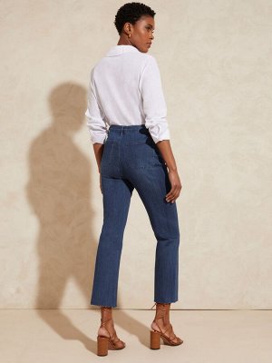 Укороченные джинсы Love & Roses Slim Blue средней выцветания