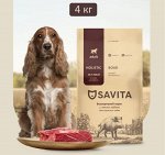 Сухой корм Savita Для собак средних пород с мясом дикого кабана . 4 кг. Беззерновой. Холистик. Россия