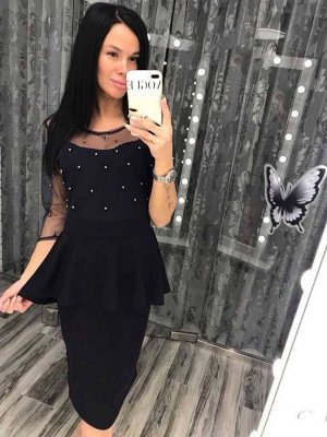 Платье, цвет: черный