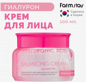 FARMSTAY - Балансирующий крем с гиалуроновой кислотой HYALURONIC ACID PREMIUM BALANCING CREAM [100g] 30.01.2026