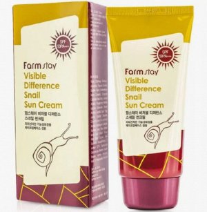 FARMSTAY - КРЕМ СОЛНЦЕЗАЩИТНЫЙ ДЛЯ ЛИЦА И ТЕЛА С ЭКСТРАКТОМ LAFERME VISIBLE DIFFERENCE SNAIL SUN CREAM [70g] 29.01.2026
