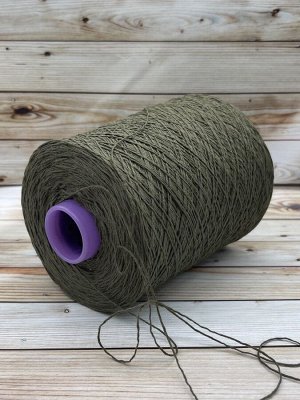Пряжа для вязания 100 гр,Cotone 100%  хлопок мерсеризованный (без блеска) 450м/100г  Пепельный хаки