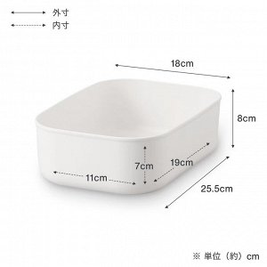 MUJI Soft Polyethylene Case Half Small – пластиковый ящик для хранения, половинный, маленький размер